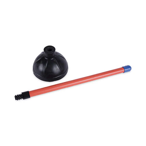 Toilet Plunger, 18" Plastic Handle, 5.63" Dia, Red/black, 6/carton - Image 3