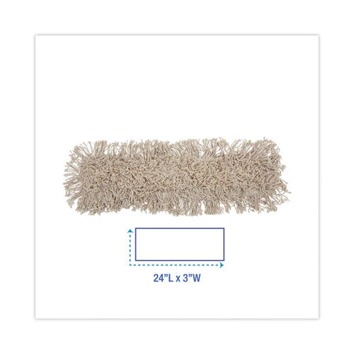 Mop Head, Dust, Cotton, 24 X 3, White - Image 2