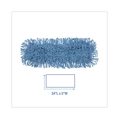 Mop Head, Dust, Looped-end, Cotton/synthetic Fibers, 24 X 5, Blue - Image 2