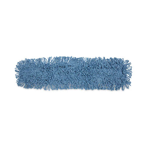 Dust Mop Head, Cotton/synthetic Blend, 36 X 5, Looped-end, Blue - Image 1
