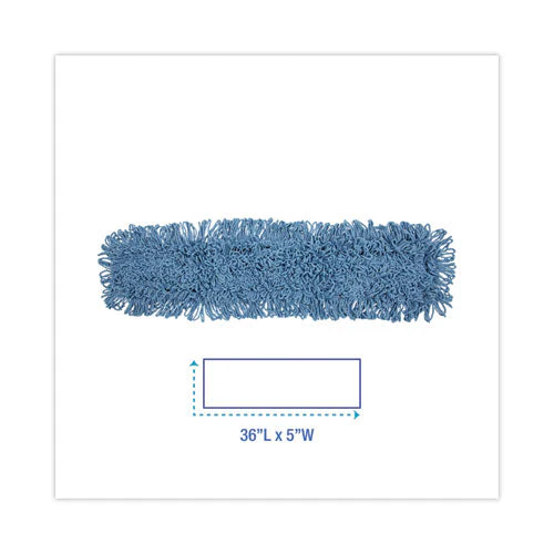 Dust Mop Head, Cotton/synthetic Blend, 36 X 5, Looped-end, Blue - Image 3