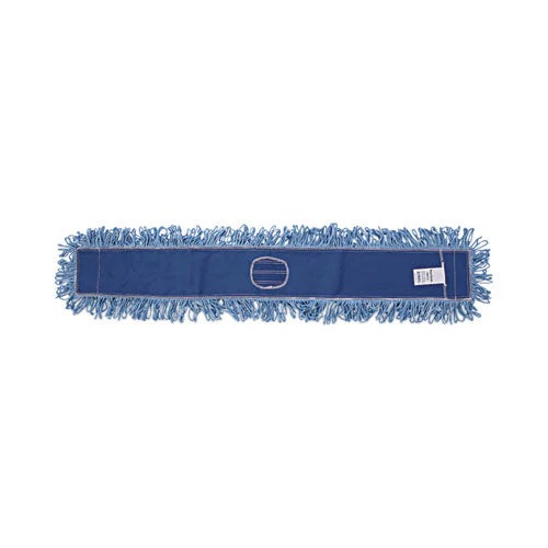 Dust Mop Head, Cotton/synthetic Blend, 48" X 5", Blue - Image 1