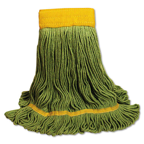 Ecomop Looped-end Mop Head, Recycled Fibers, Large Size, Green - Image 1