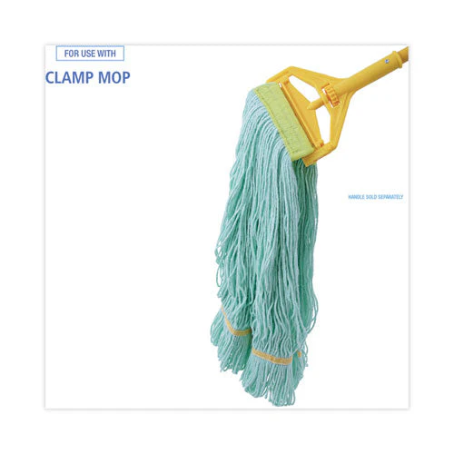 Ecomop Looped-end Mop Head, Recycled Fibers, Extra Large Size, Green - Image 2