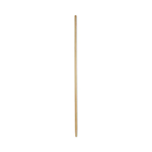 Tapered End Broom Handle, Lacquered Pine, 1.13" Dia X 60", Natural - Image 1