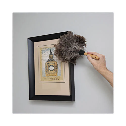 Professional Ostrich Feather Duster, 4" Handle - Image 3