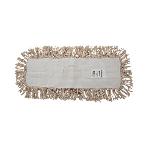 Industrial Dust Mop Head, Hygrade Cotton, 18w X 5d, White - Image 1