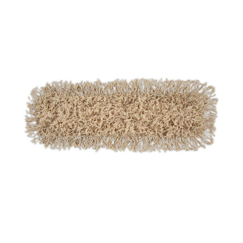 Industrial Dust Mop Head, Hygrade Cotton, 24w X 5d, White - Image 1