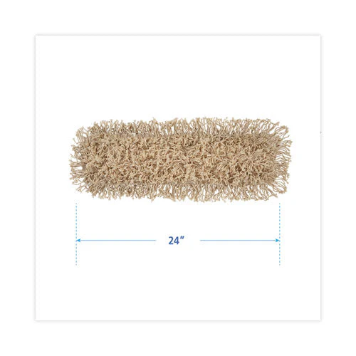 Industrial Dust Mop Head, Hygrade Cotton, 24w X 5d, White - Image 3