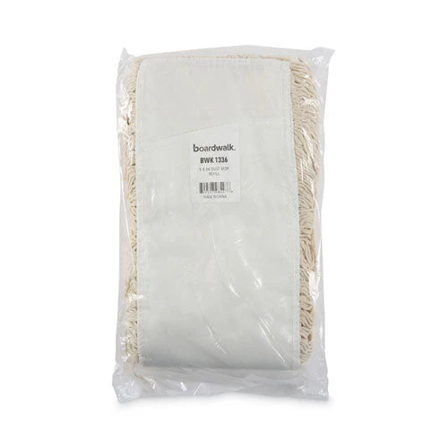 Industrial Dust Mop Head, Washable, Hygrade Cotton, 36w X 5d, White - Image 2