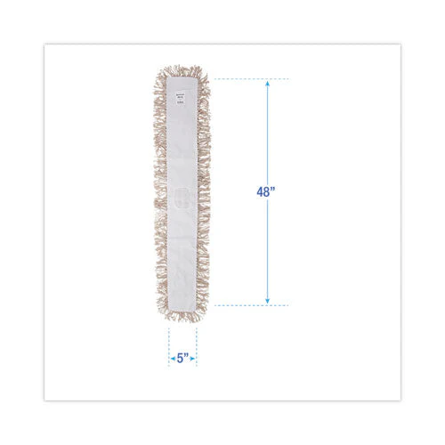 Industrial Dust Mop Head, Hygrade Cotton, 48w X 5d, White - Image 3