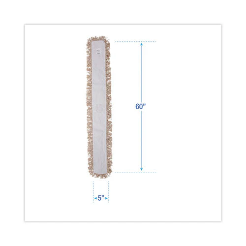 Industrial Dust Mop Head, Hygrade Cotton, 60w X 5d, White - Image 3