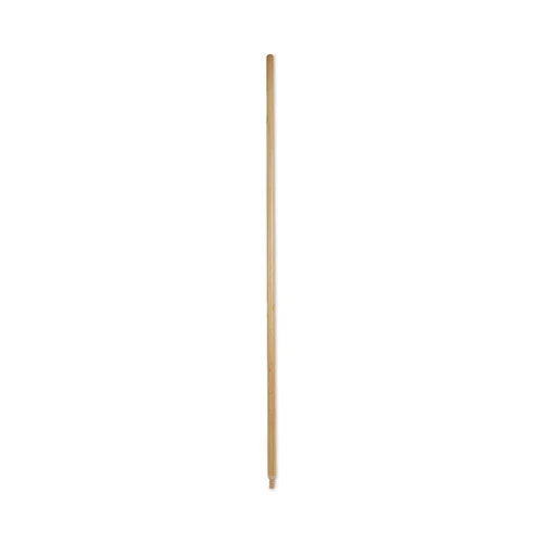 Heavy-duty Threaded End Lacquered Hardwood Broom Handle, 1.13" Dia X 60", Natural - Image 1