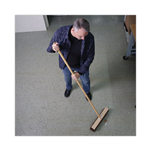 Heavy-duty Threaded End Lacquered Hardwood Broom Handle, 1.13" Dia X 60", Natural - Image 2