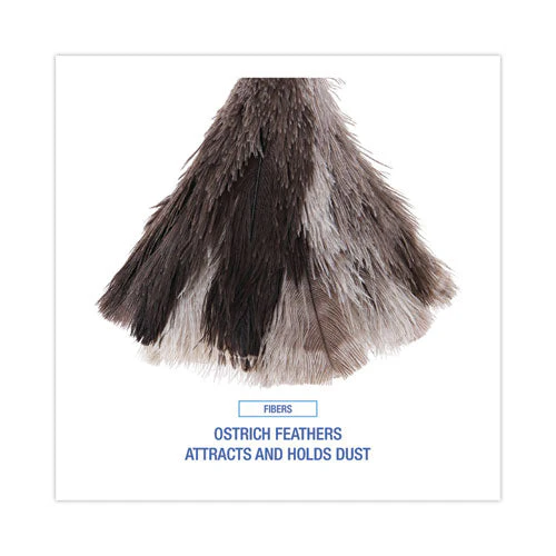 Professional Ostrich Feather Duster, 7" Handle - Image 3