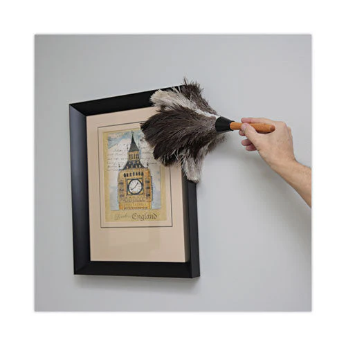 Professional Ostrich Feather Duster, 7" Handle - Image 2