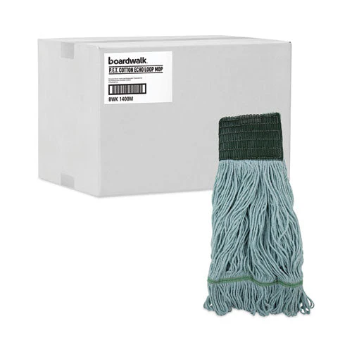 Echomop With Looped-end Wet Head, Synthetic/cotton, Medium, Blue, 12/carton - Image 2