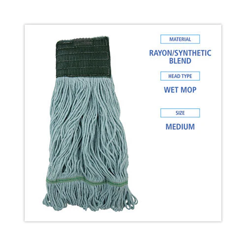 Echomop With Looped-end Wet Head, Synthetic/cotton, Medium, Blue, 12/carton - Image 3