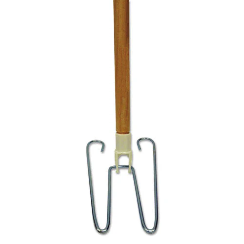 Wedge Dust Mop Head Frame/lacquered Wood Handle, 0.94" Dia X 48" Length, Natural - Image 1