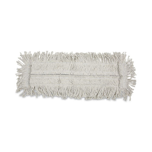 Disposable Cut End Dust Mop Head, Cotton/synthetic, 24w X 5d, White - Image 1
