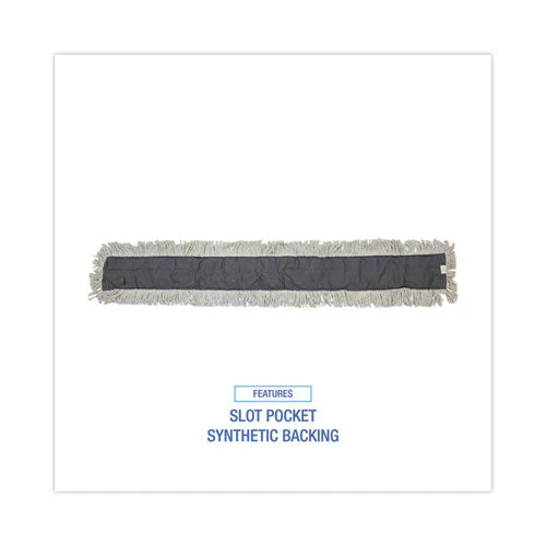 Disposable Dust Mop Head, Cotton, Cut-end, 60w X 5d - Image 3