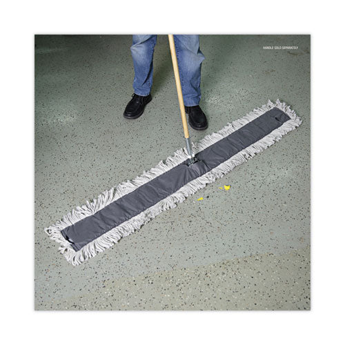 Disposable Dust Mop Head, Cotton, Cut-end, 60w X 5d - Image 2