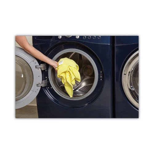Microfiber Cleaning Cloths, 16 X 16, Yellow, 24/pack - Image 2