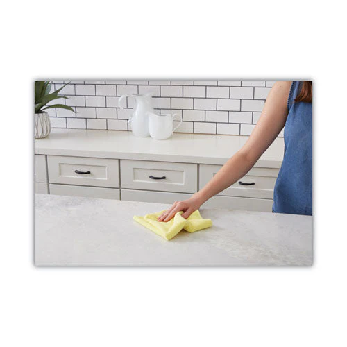 Microfiber Cleaning Cloths, 16 X 16, Yellow, 24/pack - Image 3