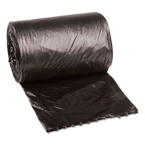 Low-density Waste Can Liners, 4 Gal, 0.35 Mil, 17" X 17", Black, 50 Bags/roll, 20 Rolls/carton - Image 1