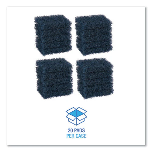 Extra Heavy-duty Scour Pad, 3.5 X 5, Dark Blue, 20/carton - Image 3
