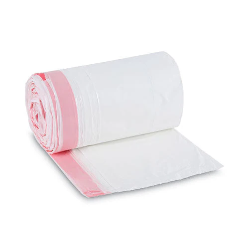 Drawstring Kitchen Bags, 13 Gal, 0.8 Mil, White, 50 Bags/roll, 2 Rolls/carton - Image 1