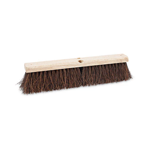 Floor Brush Head, 3.25" Natural Palmyra Fiber Bristles, 18" Brush - Image 1