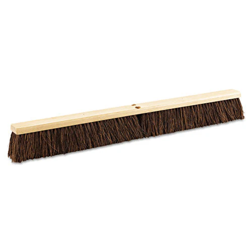 Floor Brush Head, 3.25" Brown Palmyra Fiber Bristles, 36" Brush - Image 1