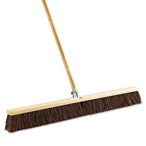 Floor Brush Head, 3.25" Brown Palmyra Fiber Bristles, 36" Brush - Image 3
