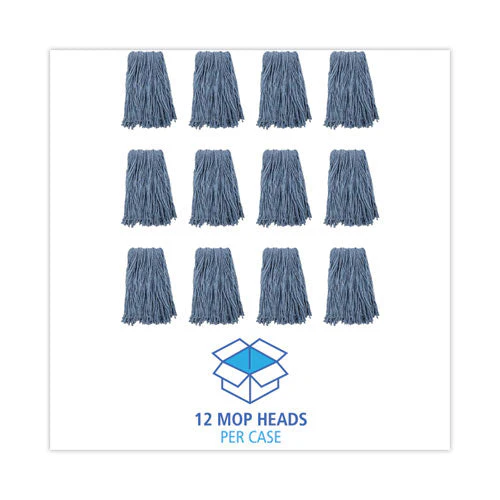 Mop Head, Standard Head, Cotton/synthetic Fiber, Cut-end, #16., Blue - Image 3