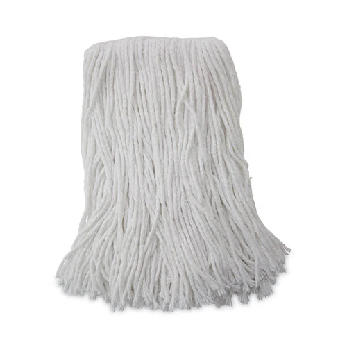 Mop Head, Value Standard Head, Rayon Fiber, Cut-end, Size No. 16, White, 12/carton - Image 1