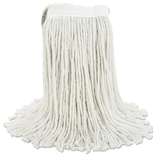 Cut-end Wet Mop Head, Cotton, White, #20, 12/carton - Image 2