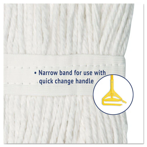 Cut-end Wet Mop Head, Cotton, No. 20, White - Image 2