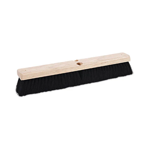 Floor Brush Head, 2.5" Black Tampico Fiber Bristles, 18" Brush - Image 1