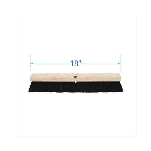 Floor Brush Head, 2.5" Black Tampico Fiber Bristles, 18" Brush - Image 3