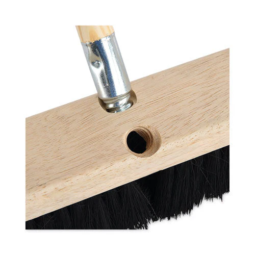 Floor Brush Head, 2.5" Black Tampico Fiber Bristles, 24" Brush - Image 3