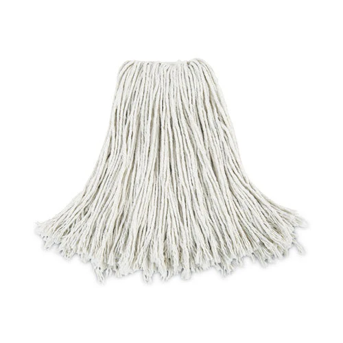 Cut-end Wet Mop Head, Cotton, No. 24, White 12/carton - Image 1