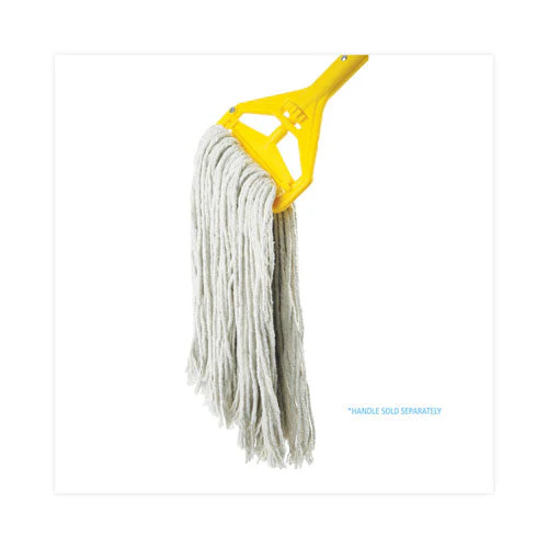Cut-end Wet Mop Head, Cotton, No. 24, White 12/carton - Image 3