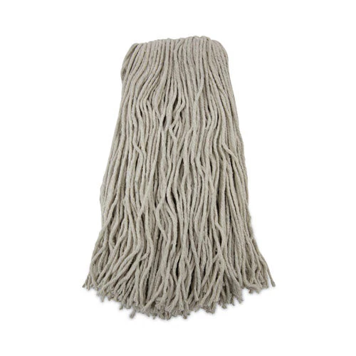 Cut-end Wet Mop Head, Cotton, No. 32, White, 12/carton - Image 1