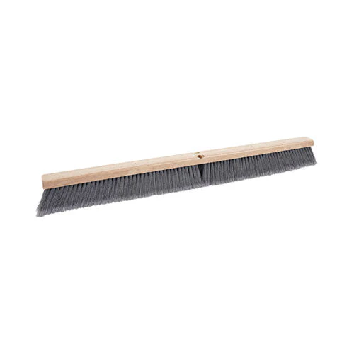 Floor Brush Head, 3" Gray Flagged Polypropylene Bristles, 36" Brush - Image 1