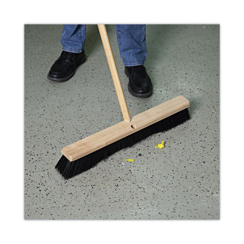 Floor Brush Head, 3" Black Polypropylene Bristles, 24" Brush - Image 2