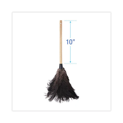 Professional Ostrich Feather Duster, 10" Handle - Image 3