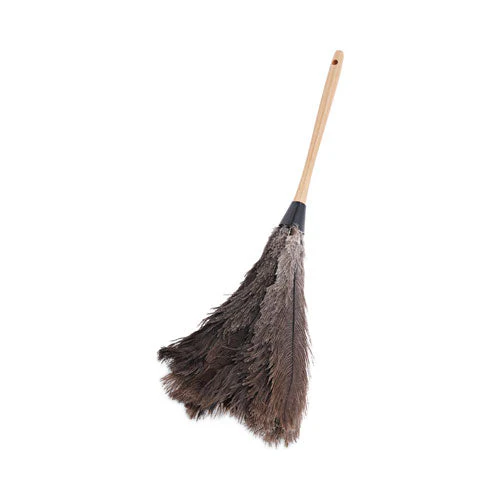 Professional Ostrich Feather Duster, Wood Handle, 20" - Image 1