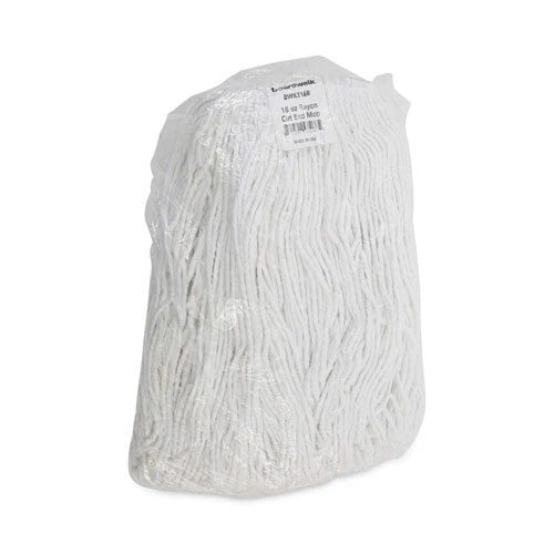 Premium Cut-end Wet Mop Heads, Rayon, 16oz, White, 12/carton - Image 3