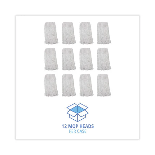 Premium Cut-end Wet Mop Heads, Rayon, 20oz, White, 12/carton - Image 3